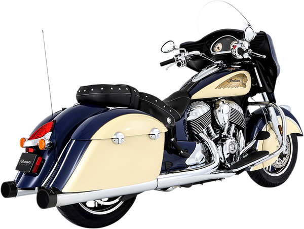 Muffler Slip-on 4(r) Duals For Indian Chief Vintage, Dark Horse Black, 1, nordicamoto.ro