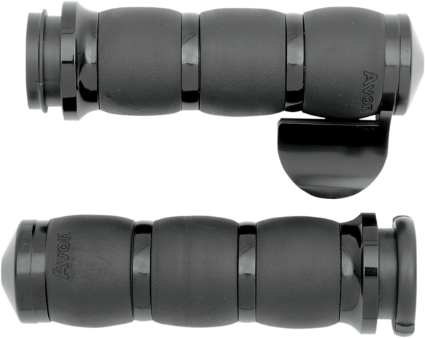 3-ring Velvet Air Grips Black, 1, nordicamoto.ro