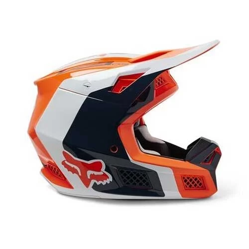 Fox MX V3 RS EFEKT ECE sisak, narancssárga fluoreszkáló, S-es méret, 9, nordicamoto.ro