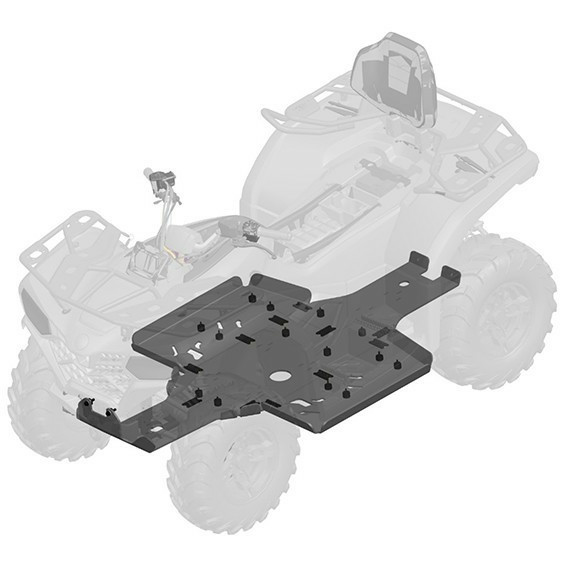 CFMOTO CFORCE 400 / 450 S / 500 / 520 S ATV védőburkolat – 8 mm-es HDPE, fekete, 6, nordicamoto.ro