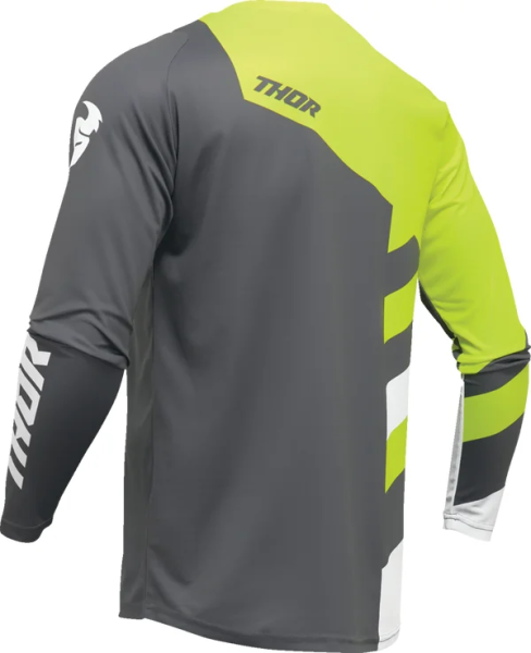 Tricou Copii Thor Sector Checker Gray/Green XS, 2, nordicamoto.ro