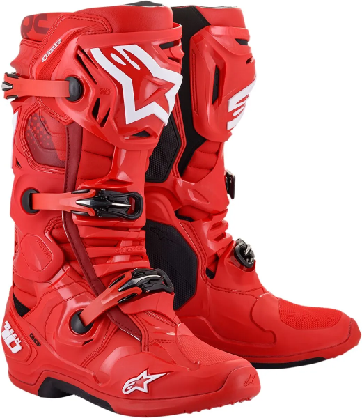 Alpinestars Tech 10 csizma, fekete/piros/fehér, 42-es méret, 1, nordicamoto.ro
