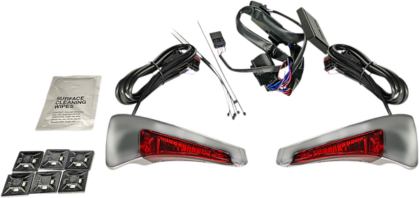 Sequential Tour Pak Seat Back Rest Led Lights White, 2, nordicamoto.ro