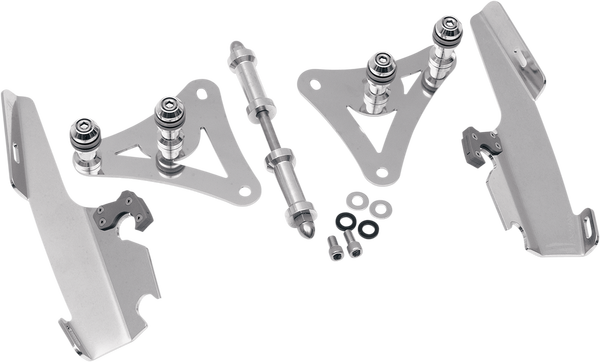 Fats/slim Windshield  Trigger-lock Complete Mount Kit Polished, 2, nordicamoto.ro
