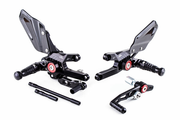 Rearset Black, Red, 1, nordicamoto.ro
