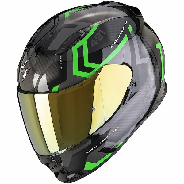 Casca integrala SCORPION EXO-491 SPIN Negru/Verde XL, 1, nordicamoto.ro