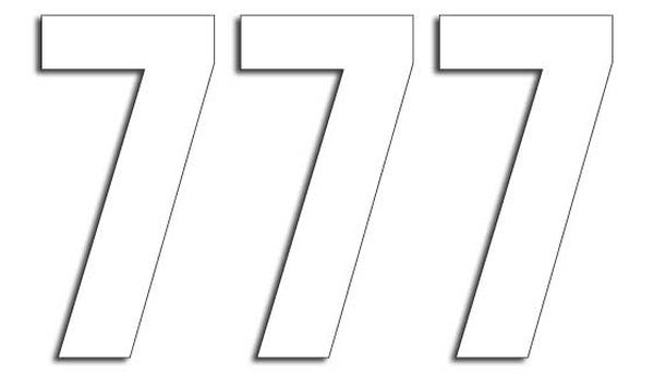 Three Series Numbers White, 3, nordicamoto.ro