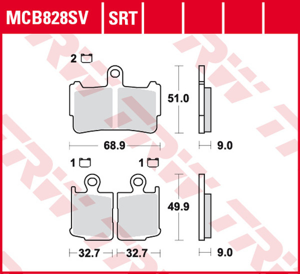 Srt Series Sindered Front Brake Pads, 1, nordicamoto.ro