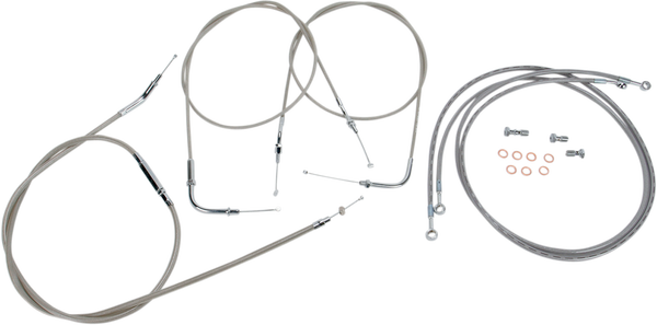 Stainless Handlebar Cable/line Kit Silver, 1, nordicamoto.ro