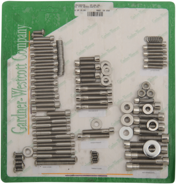Bolt Kit Stainless Steel, Polished, 1, nordicamoto.ro