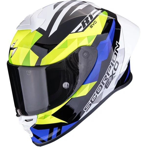 SCORPION EXO-R1 EVO II AIR VALERE L teljes arcú sport sisak – fehér/piros/kék, 1, nordicamoto.ro