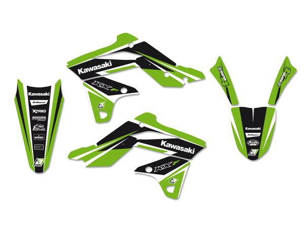 Graphics Kit With Seat Cover Black, Green, 3, nordicamoto.ro