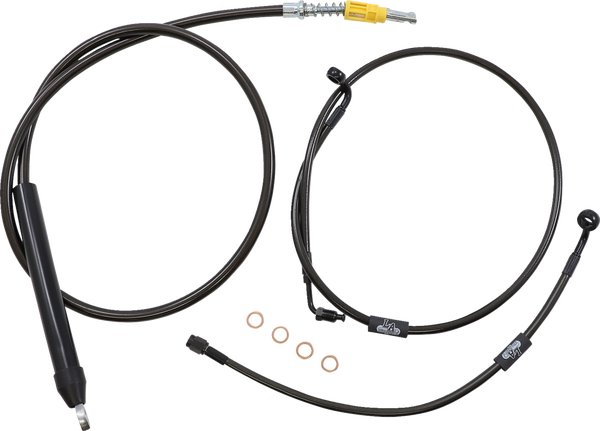 Standard Midnight Braided Handlebar Cable/brake Line Kit Black, 2, nordicamoto.ro