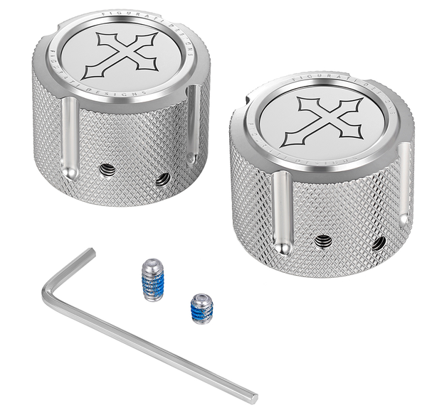 Front Axle Nut Cover Silver, 2, nordicamoto.ro
