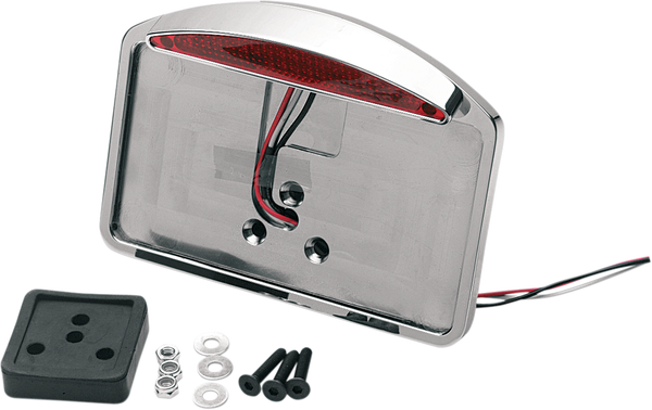 Led Half-moon Taillight/license Plate Mount Chrome, 1, nordicamoto.ro