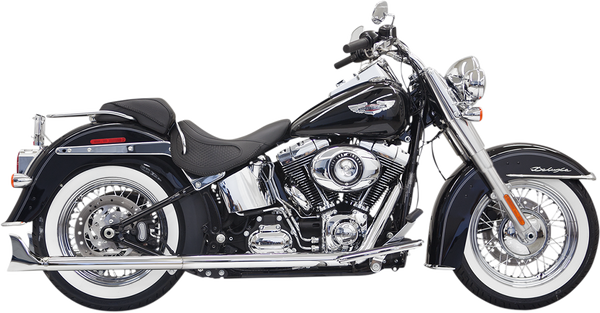 Fishtail True Dual Exhaust System Chrome, 1, nordicamoto.ro