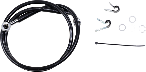 Stainless Steel Brake Line Kit Black, 1, nordicamoto.ro