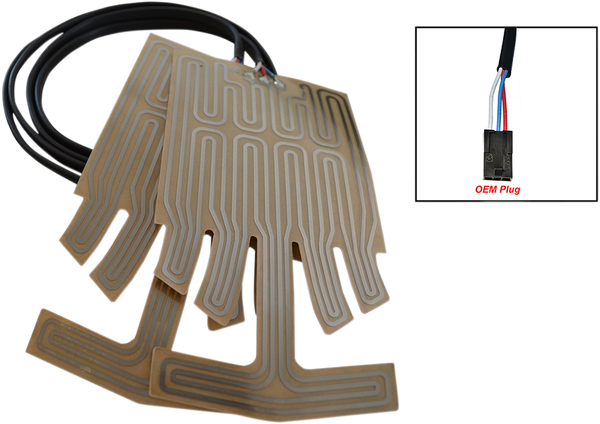 High Power Grip Heater Element Kit With Oem Connector Black, 1, nordicamoto.ro