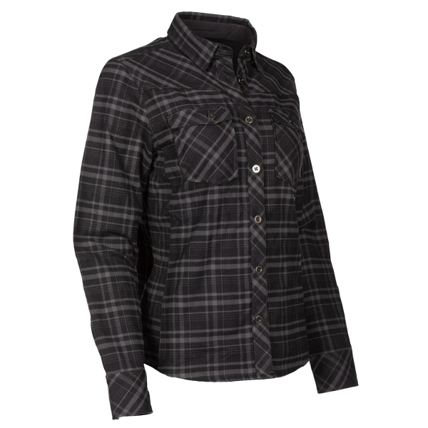 Camasa Dama Klim Upland Flannel Black - Asphalt, 13, nordicamoto.ro