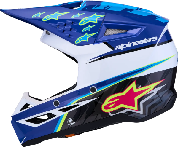 Alpinestars SM3 Falcon gyermek sisak, kék/fekete/rózsaszín, L-es méret, 4, nordicamoto.ro