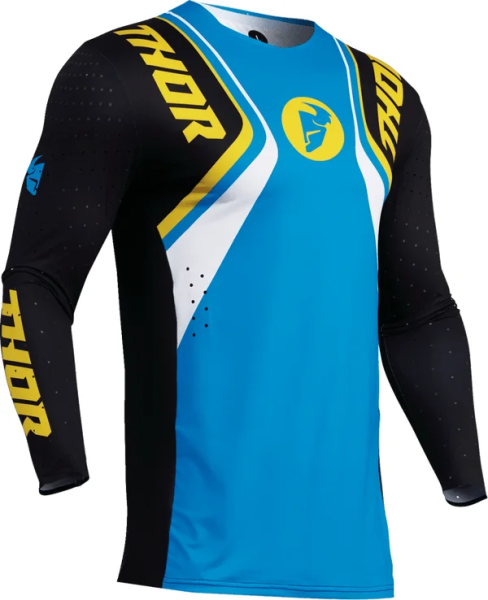 Tricou Thor Prime Jazz Black/Blue L, 1, nordicamoto.ro