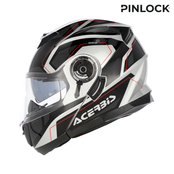 Acerbis Serel 22-06 felnyitható sisak, fekete/ezüst, S-es méret, 10, nordicamoto.ro