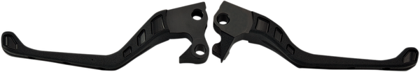 Lever Set Avenger Inlay Non-adjustable Racing Style Black, 2, nordicamoto.ro