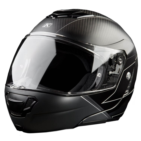 Cască Modulară Klim TK1200 Karbon ECE/DOT Gloss White, 37, nordicamoto.ro