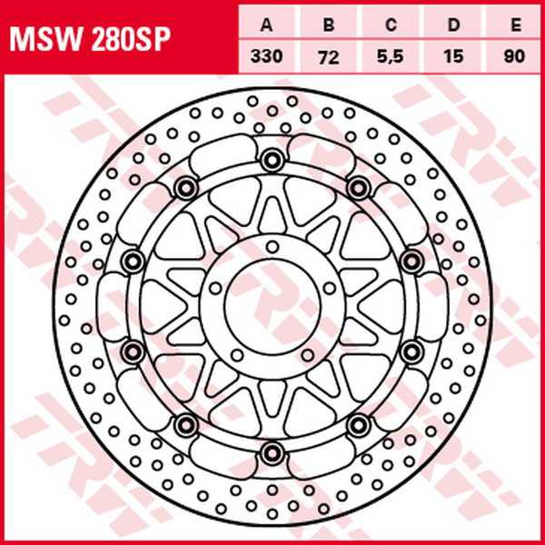 Racing Sp-series High-performance Brake Rotor Black, 1, nordicamoto.ro
