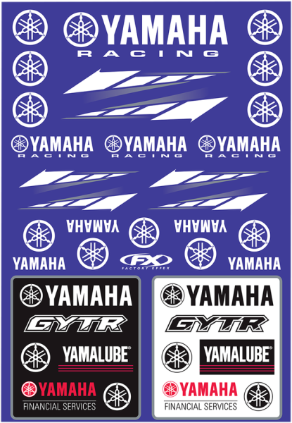 Sticker Sheet Black, Blue, White, 1, nordicamoto.ro