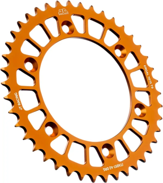 JT SPROCKETS Racelite alumínium hátsó lánckerék, narancssárga, 1, nordicamoto.ro