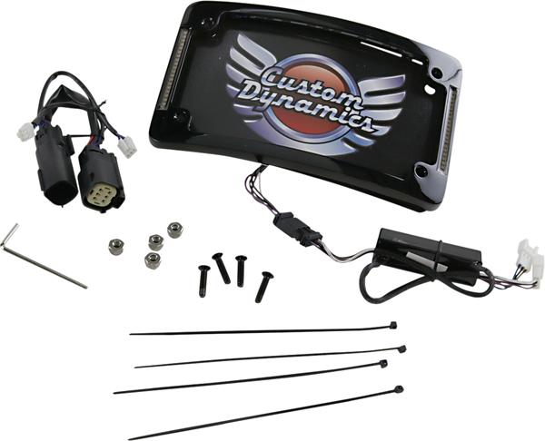 Plug & Play Led Radius License Plate Frame Black, 5, nordicamoto.ro