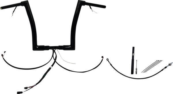 Plug & Play Ez Install 1-1/2(r) Flat Top Handlebar Kit Black, 2, nordicamoto.ro