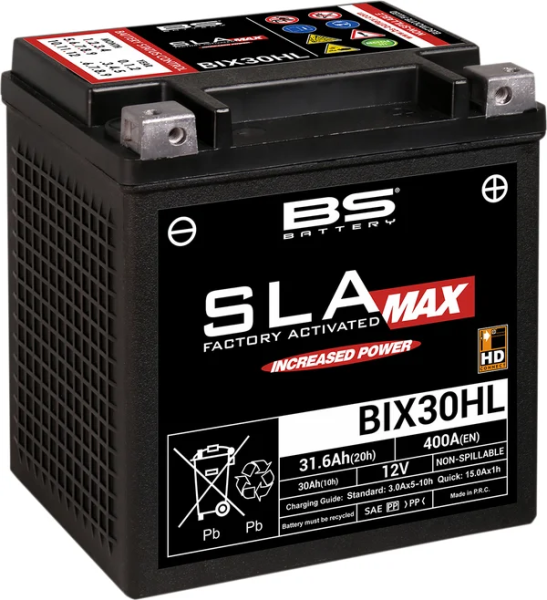 Sla Max Factory – Zárt AGM akkumulátor, karbantartásmentes, fekete, 1, nordicamoto.ro