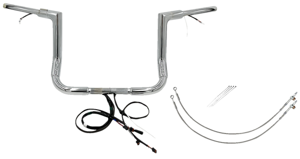 Plug & Play Ez Install 1-1/2(r) Flat Top Handlebar Kit Silver, 1, nordicamoto.ro