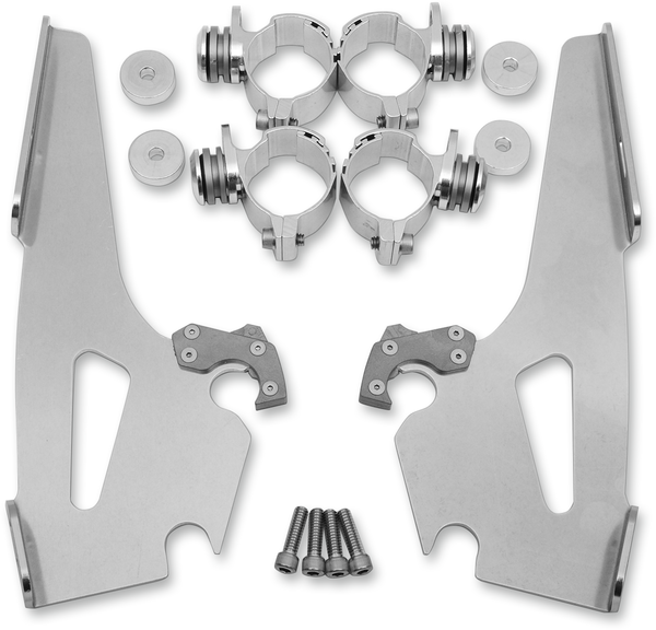 Fats/slim Windshield Trigger-lock Complete Mount Kit Polished, 1, nordicamoto.ro