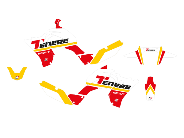 Graphic Kit Red, White, Yellow, 1, nordicamoto.ro