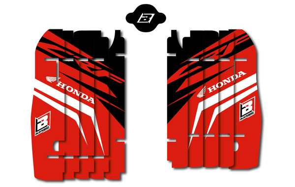 Rad Louver Decals Black, Red, White, 1, nordicamoto.ro