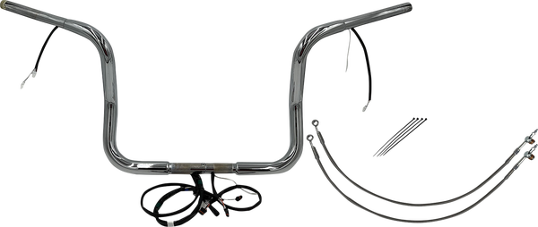 Plug & Play Ez Install 1-1/4(r) Round Top Handlebar Kit Silver, 2, nordicamoto.ro