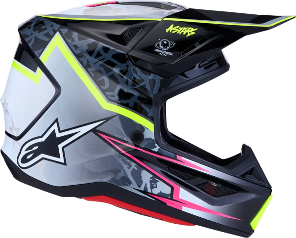 Alpinestars S-M7 Blaster sisak, fekete/szürke/sárga, XXL, 4, nordicamoto.ro