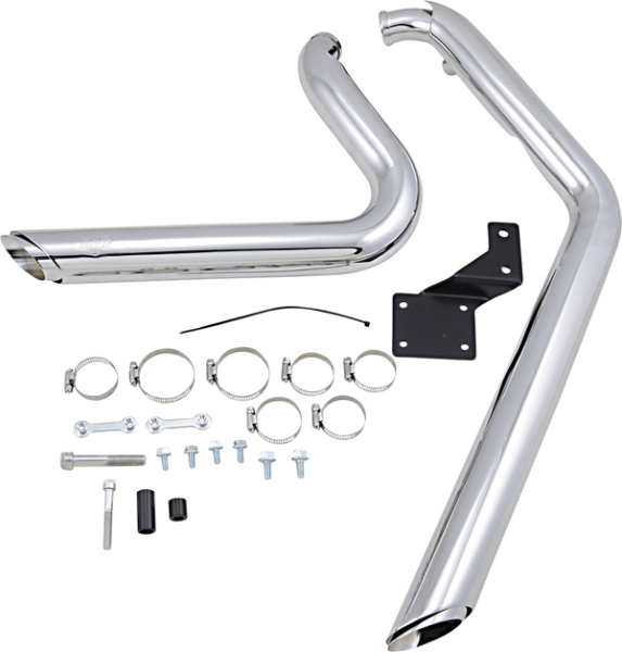 Shortshots Staggered Exhaust System Black, 2, nordicamoto.ro
