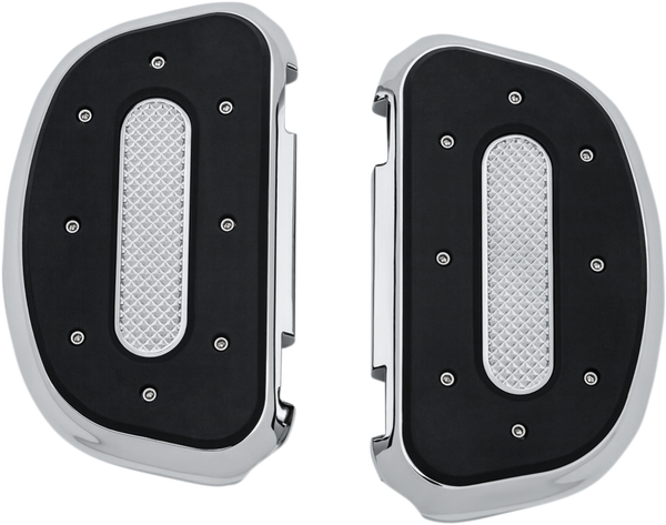 Heavy Industry Driver And Passenger Floorboards Black, Silver, 1, nordicamoto.ro