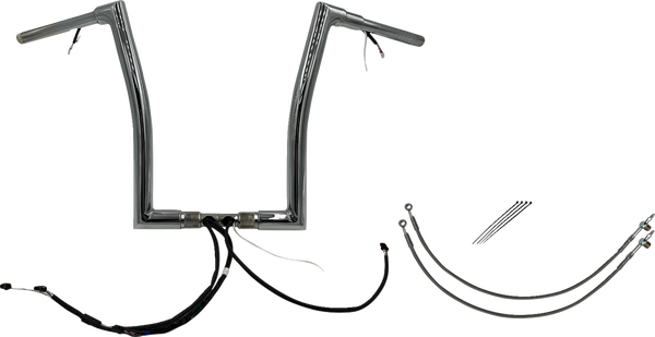 Plug & Play Ez Install 1-1/2(r) Flat Top Handlebar Kit Silver, 1, nordicamoto.ro