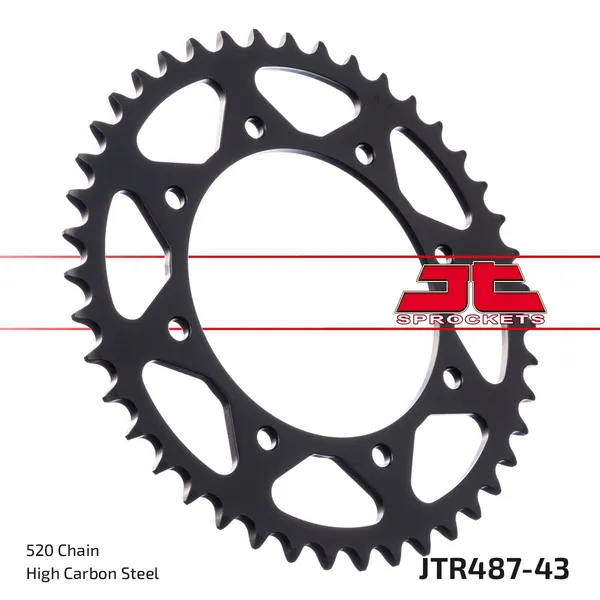 JT SPROCKETS Indukciós edzésű hátsó lánckerék, fekete cinkbevonatú, fekete, cink, 1, nordicamoto.ro