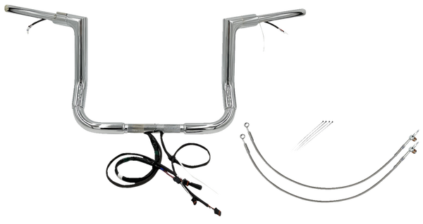Plug & Play Ez Install 1-1/2(r) Flat Top Handlebar Kit Silver, 1, nordicamoto.ro