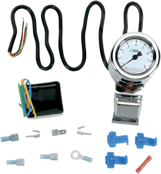 Mini-bullet Electronic 8000 Rpm Tachometer White, 2, nordicamoto.ro