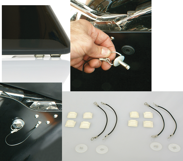 Bagger Budz Saddlebag Bumpers And Pin Retainer Kit Clear, 2, nordicamoto.ro