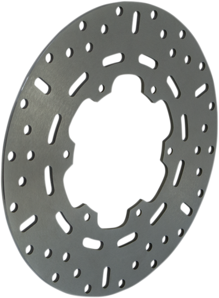 Round D-series Fixed Offroad Brake Rotor Polished Steel, Silver, Stainless Steel, 1, nordicamoto.ro