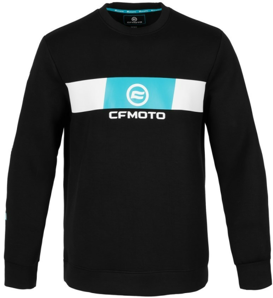 CFMOTO EXPERIENCE MORE TOGETHER CASUAL SPORT PULÓVER – FEKETE/KÉK, 8, nordicamoto.ro