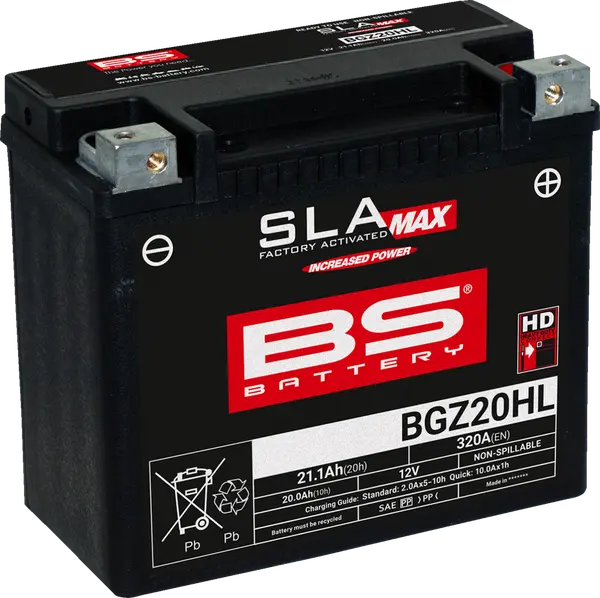 Sla Max Factory – Zárt AGM akkumulátor, karbantartásmentes, fekete, 1, nordicamoto.ro